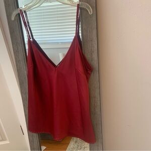 Zara Dark Red Sleeveless Camisole Tank Top